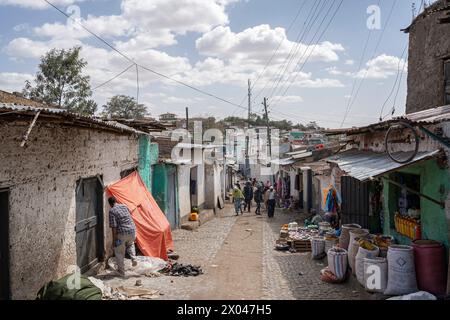 Stadtmarkt in Harar, Äthiopien Stockfoto
