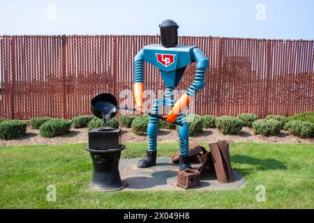 Padnos Scrap Metal Skulpturen in Holland, Michigan Stockfoto
