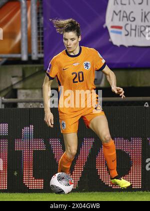 BREDA - Dominique Janssen von Holland Women während des Qualifikationsspiels der Frauen in der Gruppe A1 zwischen den Niederlanden und Norwegen im Rat Verlegh Stadion am 9. April 2024 in Breda, Niederlande. ANP | Hollandse Hoogte | MAURICE VAN STEEN Stockfoto