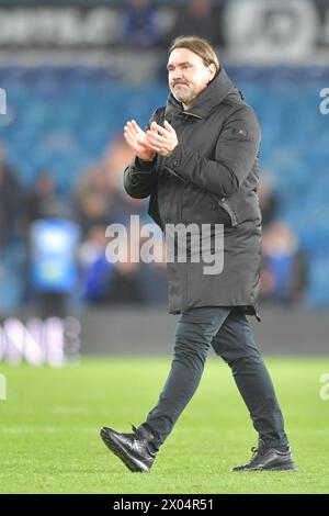 Daniel Frake von Leeds United während des Sky Bet Championship-Spiels zwischen Leeds United und Sunderland in der Elland Road, Leeds am Dienstag, den 9. April 2024. (Foto: Scott Llewellyn | MI News) Credit: MI News & Sport /Alamy Live News Stockfoto