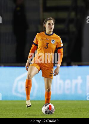 BREDA - Caitlin Dijkstra von Holland Women während des Qualifikationsspiels der Frauen in der Gruppe A1 zwischen den Niederlanden und Norwegen im Rat Verlegh Stadion am 9. April 2024 in Breda, Niederlande. ANP | Hollandse Hoogte | MAURICE VAN STEEN Stockfoto