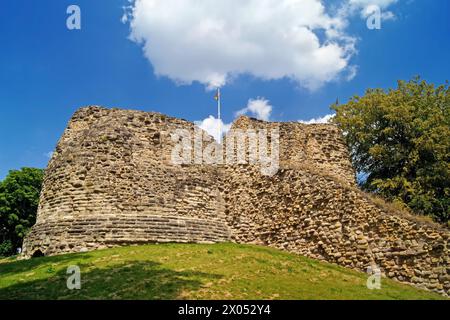 Großbritannien, West Yorkshire, Pontefract Castle. Stockfoto