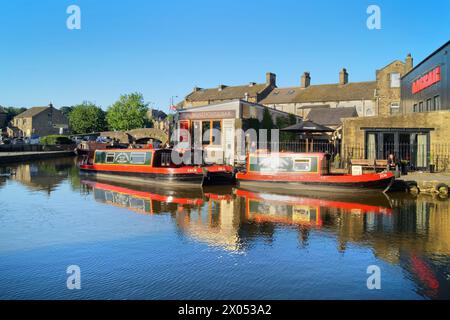 UK, North Yorkshire, Skipton, Leeds und Liverpool Canal. Stockfoto