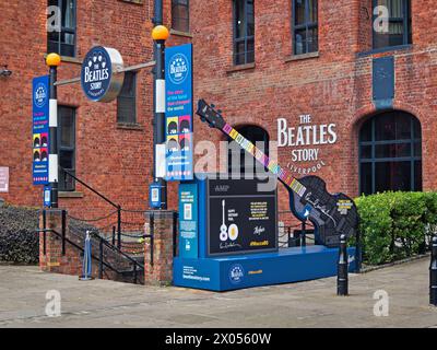 Großbritannien, Liverpool, Royal Albert Dock, das Beatles Story Museum. Stockfoto