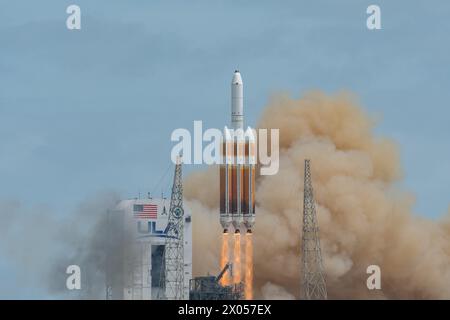 ULA Delta IV Heavy Final Launch Stockfoto