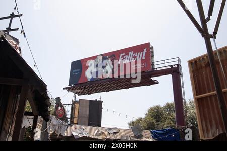 Austin, Texas März 2023. Fallout spielt Walton Goggins und Aaron Moten und die Entwickler Todd Howard und Jonathan Nolan bei Amazon SXSW Activation. Stockfoto