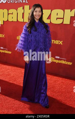 Los Angeles, USA. April 2024. Leenda Dong kam am 9. April 2024 zu HBO’s Premiere „The Sympathizer“ Red Carpet im Paramount Theater in Los Angeles, KALIFORNIEN. © Janet Gough/AFF-USA.COM Credit: AFF/Alamy Live News Stockfoto