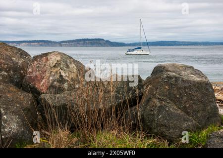 Point No Point Lighthouse, Leuchtturm in Hansville, Washington State, USA Stockfoto