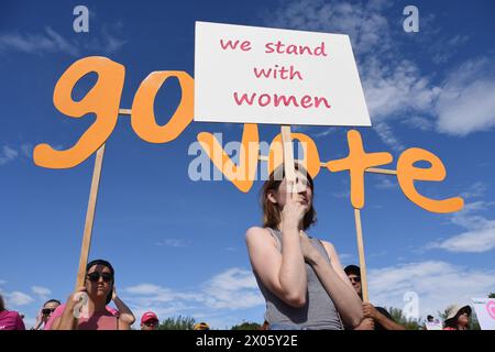 Frauenmarsch für Abtreibungsrechte in Phoenix, Arizona, Oktober 2022 Stockfoto