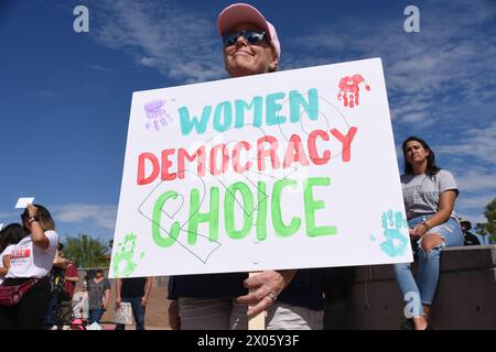 Frauenmarsch für Abtreibungsrechte in Phoenix, Arizona, Oktober 2022 Stockfoto