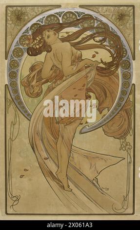 Art Nouveau von Alphonse Mucha - Tanz - La danse 1899 Stockfoto