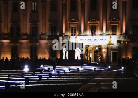 Mailand, Italien. April 2024. Prominente gehen am 6. April 2024 auf dem roten Teppich der Dolce&Gabbana 40th Anniversary Party in der Dal Cuore alle Mani Ausstellung im Palazzo reale in Mailand, Italien. (Foto: Alessandro Bremec/NurPhoto) Credit: NurPhoto SRL/Alamy Live News Stockfoto