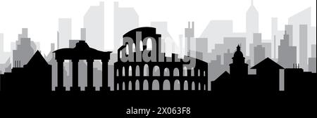 Skyline Panorama von ROM, ITALIEN Stock Vektor