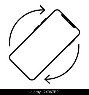 Symbol Telefon Drehen. Vektorabbildung, EPS10 Stock Vektor