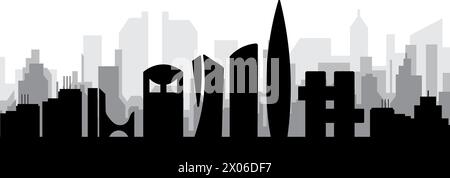 Skyline-Panorama der Stadt von SEOUL, SÜDKOREA Stock Vektor