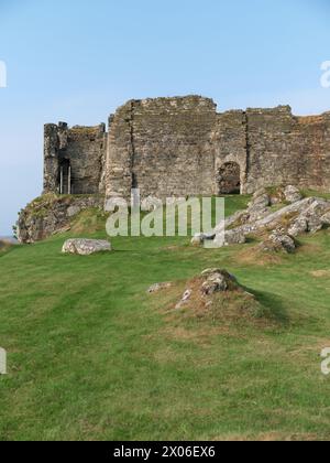 Castle Sween, auch bekannt als Caisteal Suibhne und Caistéal Suibhne, liegt am östlichen Ufer des Loch Sween in Knapdale Argyll, Schottland, Großbritannien Stockfoto