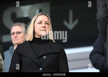 Aachen, Deutschland. April 2024. Fußball, Frauen: Qualifikation zur Europameisterschaft, Deutschland - Island, Liga A, Gruppe 4, Spieltag 2, Tivoli. Inka Grings. Quelle: Sebastian Christoph Gollnow/dpa/Alamy Live News Stockfoto