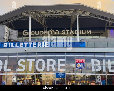 Groupama Stadion vor dem Freundschaftsspiel FRANKREICH - DEUTSCHLAND 0-2 FRANKREICH - DEUTSCHLAND 0-2 in Vorbereitung auf die Europameisterschaft 2024 am 23. März 2024 in Lyon, Frankreich. Fotograf: ddp-Bilder/Sternbilder Stockfoto