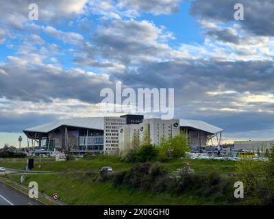 Groupama Stadion vor dem Freundschaftsspiel FRANKREICH - DEUTSCHLAND 0-2 FRANKREICH - DEUTSCHLAND 0-2 in Vorbereitung auf die Europameisterschaft 2024 am 23. März 2024 in Lyon, Frankreich. © Peter Schatz / Alamy Stock Photos Stockfoto