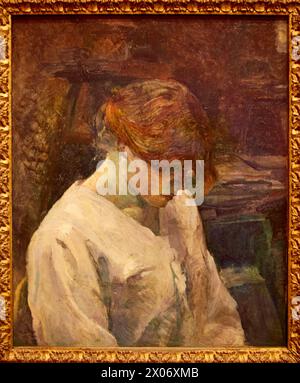 "La Rousse in eine weiße Bluse", 1889, Henri de Toulouse-Lautrec, Museo Thyssen-Bornemisza, Madrid, Spanien, Europa Stockfoto