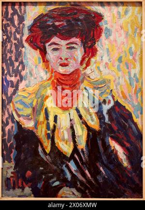 'Doris mit Ruff Kragen', 1906, Kirchner, Museo Thyssen-Bornemisza, Madrid, Spanien, Europa Stockfoto