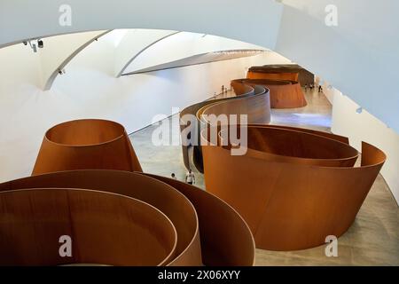 Richard Serra, die Frage der Zeit, Museo Guggenheim Bilbao, Bizkaia, Baskenland, Spanien, Europa Stockfoto