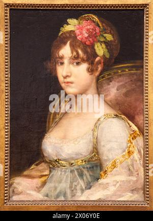 Francisco de Goya y Lucientes, Portrait de la comtesse de Haro, 1808, Sammlung Alicia Koplowitz, Museo de Bellas Artes, Museum der Schönen Künste, Bilbao, B. Stockfoto