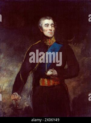 Arthur Wellesley, 1. Duke of Wellington, (1769–1852), Porträtgemälde in Öl auf Leinwand von John Jackson, 1830-1831 Stockfoto