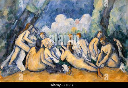 "Baders (Les Grandes Baigneuses)", a. 1894-1905, Paul Cézanne, National Gallery, London. England. UK. Stockfoto