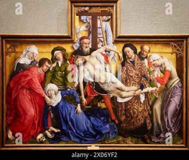 "El descendimiento de la cruz", 1443, Rogier Van der Weyden, Museo del Prado, Madrid, Spanien Stockfoto