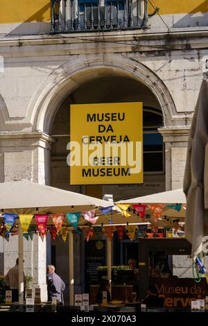 Museu da Cerveja - Biermuseum, das portugiesische Restaurant in Lissabon, Portugal. Februar 2024. Stockfoto