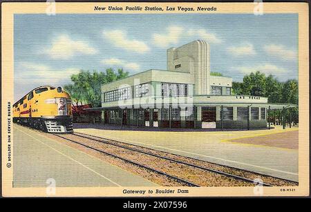 Union Pacific Railroad Station in Las Vegas, Nevada - 1940er Jahre Stockfoto