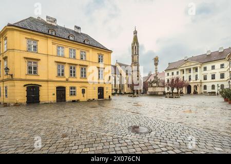 Der Hauptplatz in Sopron, Ungarn, Europa. Stockfoto