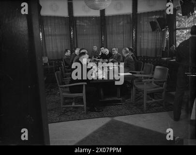 Die Stabschefs trafen sich am 14. Januar 1943 in Anfa Villa bei Casablanca während der großen Strategiekonferenz der Alliierten, um Ressourcen zu koordinieren und die Offensive 1943 zu planen. Stockfoto