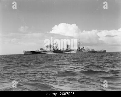 BRITISCHE UND NIEDERLÄNDISCHE KRIEGSSCHIFFE. AUGUST 1942. - HMS MAURITIUS Stockfoto