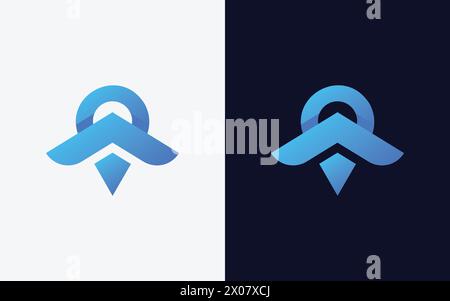 Kreative und minimale Vektorvorlage für das Logo für den Heimatort. Modernes Dachstift-Logo Stock Vektor