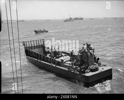 Während der Operation Husky am 9-10. Juli 1943 geht ein Landungsschiff (Mark 3) am frühen Morgen zu Beginn der alliierten Invasion auf Sizilien an Land. Stockfoto