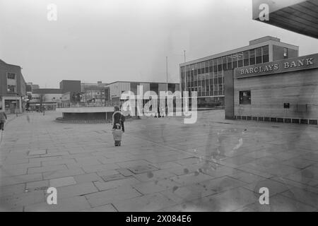 Aktuell 14 - 3 - 1973: Die Stadt, die auf Öl wartet die britische Industriestandorte Teesside hofft auf Norwegen. Sie hofft, dass sie siegreich aus dem Tauziehen hervorgehen wird, um zum Landeplatz für Nordseeöl zu werden. Teesside hat eine Menge Industrie von früher - aber es gibt auch hohe Arbeitslosigkeit in diesem Bezirk von England. Manche hoffen, dass Teesside ein Industrieriese wird. Viele andere freuen sich mit großem Entsetzen auf eine solche Entwicklung. Foto: Odd Ween / aktuell / NTB ***FOTO NICHT VERARBEITET*** Stockfoto