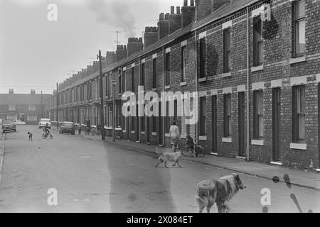 Aktuell 14 - 3 - 1973: Die Stadt, die auf Öl wartet die britische Industriestandorte Teesside hofft auf Norwegen. Sie hofft, dass sie siegreich aus dem Tauziehen hervorgehen wird, um zum Landeplatz für Nordseeöl zu werden. Teesside hat eine Menge Industrie von früher - aber es gibt auch hohe Arbeitslosigkeit in diesem Bezirk von England. Manche hoffen, dass Teesside ein Industrieriese wird. Viele andere freuen sich mit großem Entsetzen auf eine solche Entwicklung. Foto: Odd Ween / aktuell / NTB ***FOTO NICHT VERARBEITET*** Stockfoto