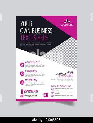 Stylus Nifty Business Flyer oder Tidy Business Faltblatt Vorlage Stock Vektor