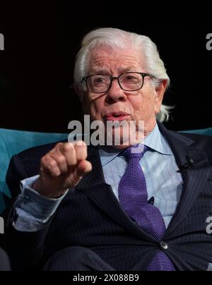 Austin, Tx, USA. April 2024. Der legendäre ehemalige Journalist der Washington Post CARL BERNSTEIN spricht über seine Rolle im Watergate-Skandal von 1972-1974, der Präsident Richard Nixon am 9. April 2024 auf dem zweitägigen Trust.News.Democracy. forum on Journalism in der LBJ Library zum Sturz brachte. Bernstein und sein Partner Bob Woodward diskutierten auch über die Herausforderungen, denen Journalisten heute im Alter von 24/7 Jahren ausgesetzt sind. (Kreditbild: © Bob Daemmrich/ZUMA Press Wire) NUR REDAKTIONELLE VERWENDUNG! Nicht für kommerzielle ZWECKE! Stockfoto