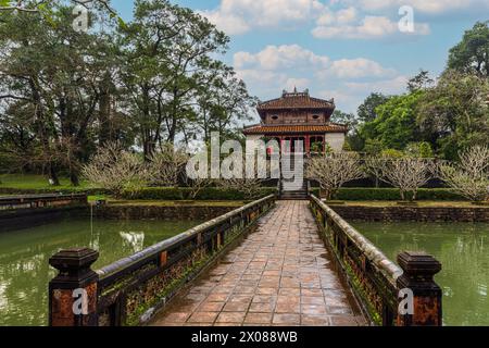 Schrein-Pavillon im kaiserlichen Khai Dinh-Grab in Hue, Vietnam Schrein-Pavillon im kaiserlichen Khai Dinh-Grab Vietnam *** Schreinpavillon im kaiserlichen Khai Stockfoto