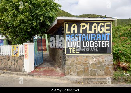 La Plage Bar und Restaurant, Port Elizabeth, Bequia Island, St. Vincent und die Grenadinen, Karibik Stockfoto