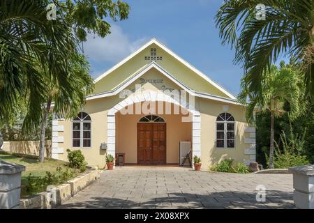 Mustique Christian Assembly Church in Lovell Village, Mustique Island, St. Vincent & die Grenadinen, Karibik Stockfoto