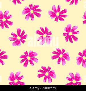 Vektorisolierte Illustration von Mustern mit Kosmetikblüten. Stock Vektor