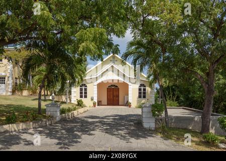 Mustique Christian Assembly Church in Lovell Village, Mustique Island, St. Vincent & die Grenadinen, Karibik Stockfoto
