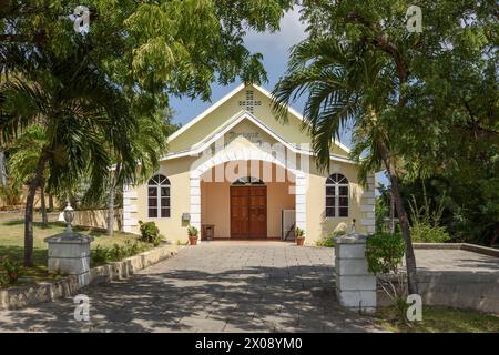 Mustique Christian Assembly Church in Lovell Village, Mustique Island, St. Vincent & die Grenadinen, Karibik Stockfoto