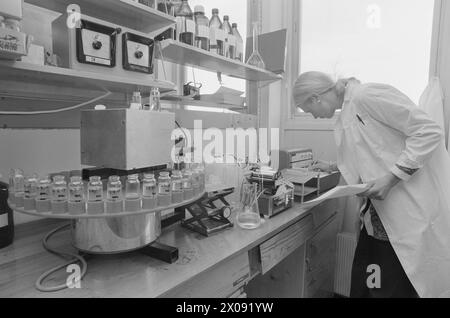 Aktuell 18 - 4 - 1974: Der Schnee ist schmutzig Regen und giftiger Staub, der mit dem Wind von weitem kommt, haben begonnen, das Leben in der Natur um uns herum zu bedrohen. Ein Forschungsprojekt mit der Bezeichnung "die Wirkung von saurem Regen auf Wälder und Fische" wurde in Zusammenarbeit von rund 10 verschiedenen Institutionen ins Leben gerufen. Foto: Sverre A. Børretzen / aktuell / NTB ***FOTO NICHT BEARBEITET*** Stockfoto