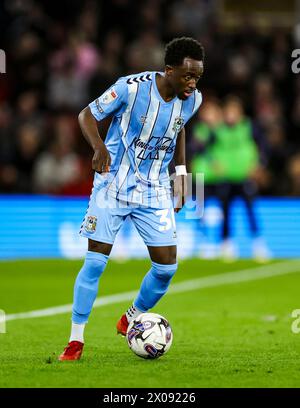 Fabio Tavares in Coventry City in Aktion während des Sky Bet Championship Matches im St Mary's Stadium in Southampton. Bilddatum: Dienstag, 9. April 2024. Stockfoto