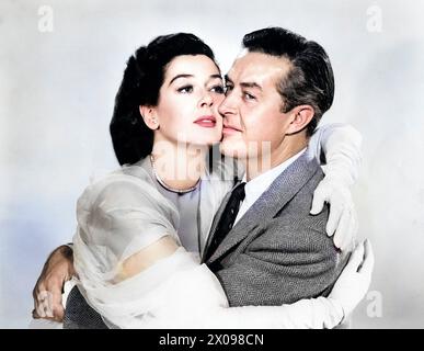 Rosalind Russell, Ray Milland, am Set des Films „A Woman of Distinction“, Columbia Pictures, 1950 Stockfoto